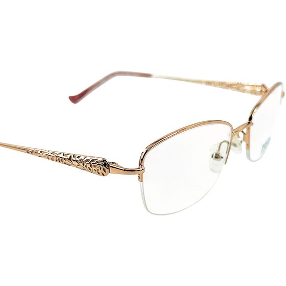 Tura R906 Womens Semi Rimless Eyeglass Frame RGD Rose Gold 52-17 main image 5